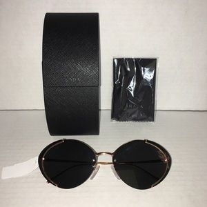 prada hibiscus 63mm oval sunglasses